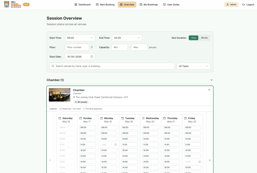 Facility and seat booking